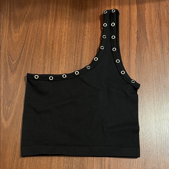 Tops - Black Asymmetrical Women Top